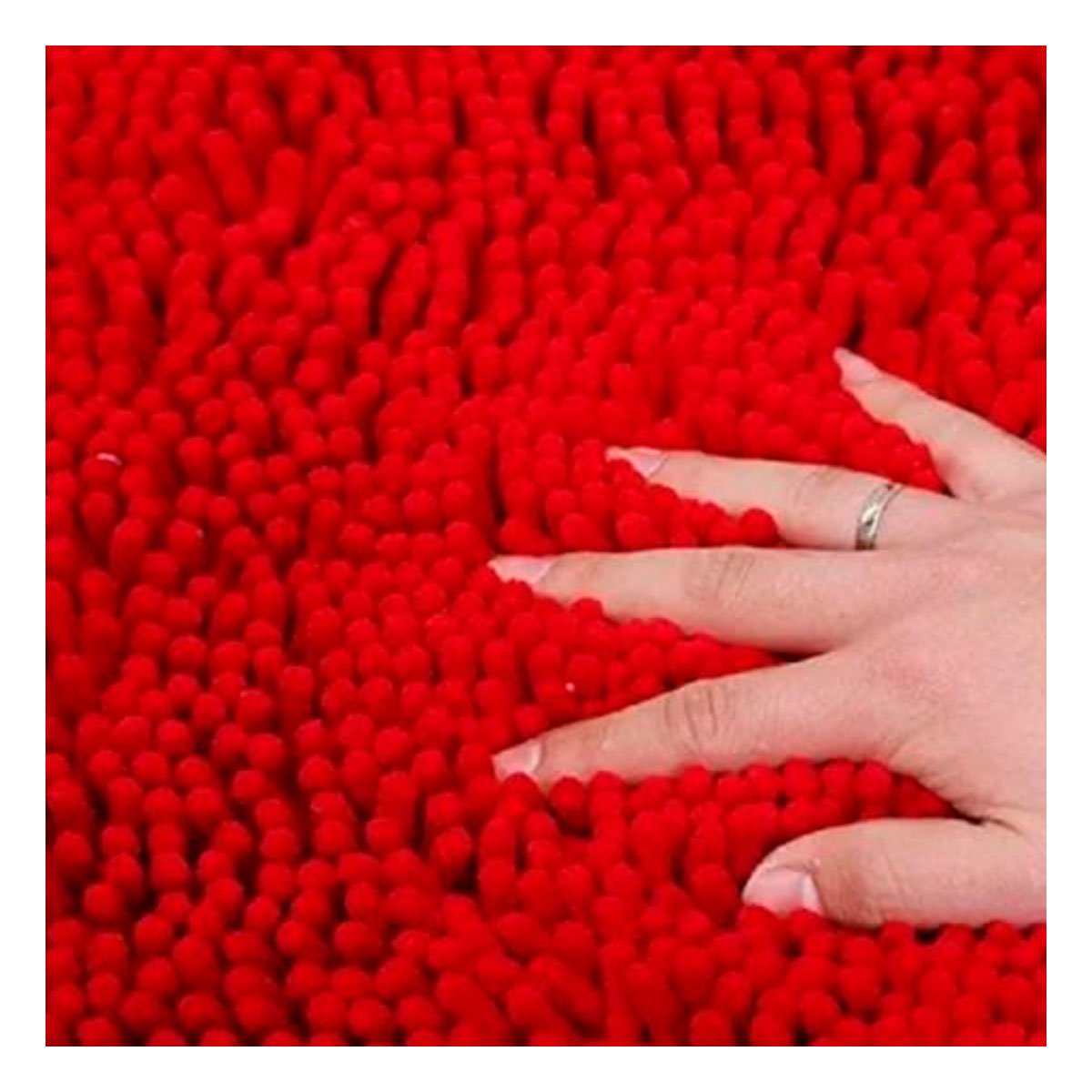 PACK2 COMPLEMENTO TEXTIL OVALADO DE MICROFIBRA 40X60CM ROJO PARA HOGAR Y+PAPEL REGALO - 2