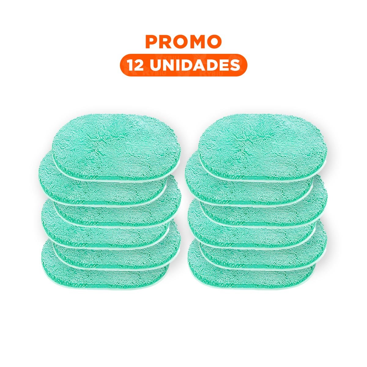 PACK12 ACCESORIO OVALADO DE MICROFIBRA 40X60CM TURQUEZA PARA BANO MODERNO - 1