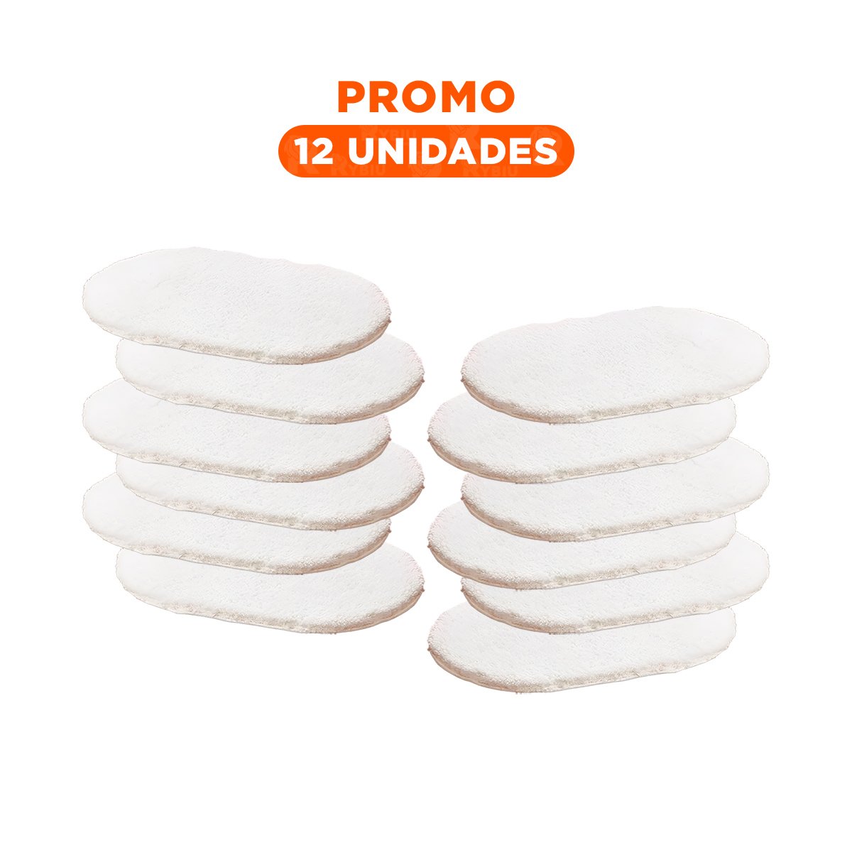 PACK12 CUBREMESA OVALADO DE MICROFIBRA 40X60CM CREMA PARA PISO DE USO DIARIO - 1