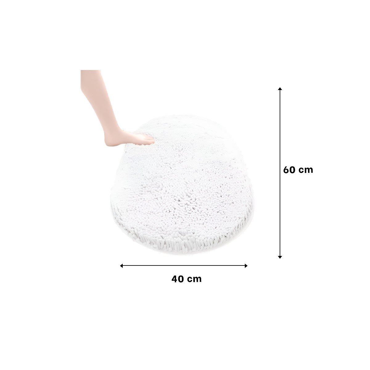 PACK12 CUBREMESA OVALADO DE MICROFIBRA 40X60CM CREMA PARA PISO DE USO DIARIO - 4
