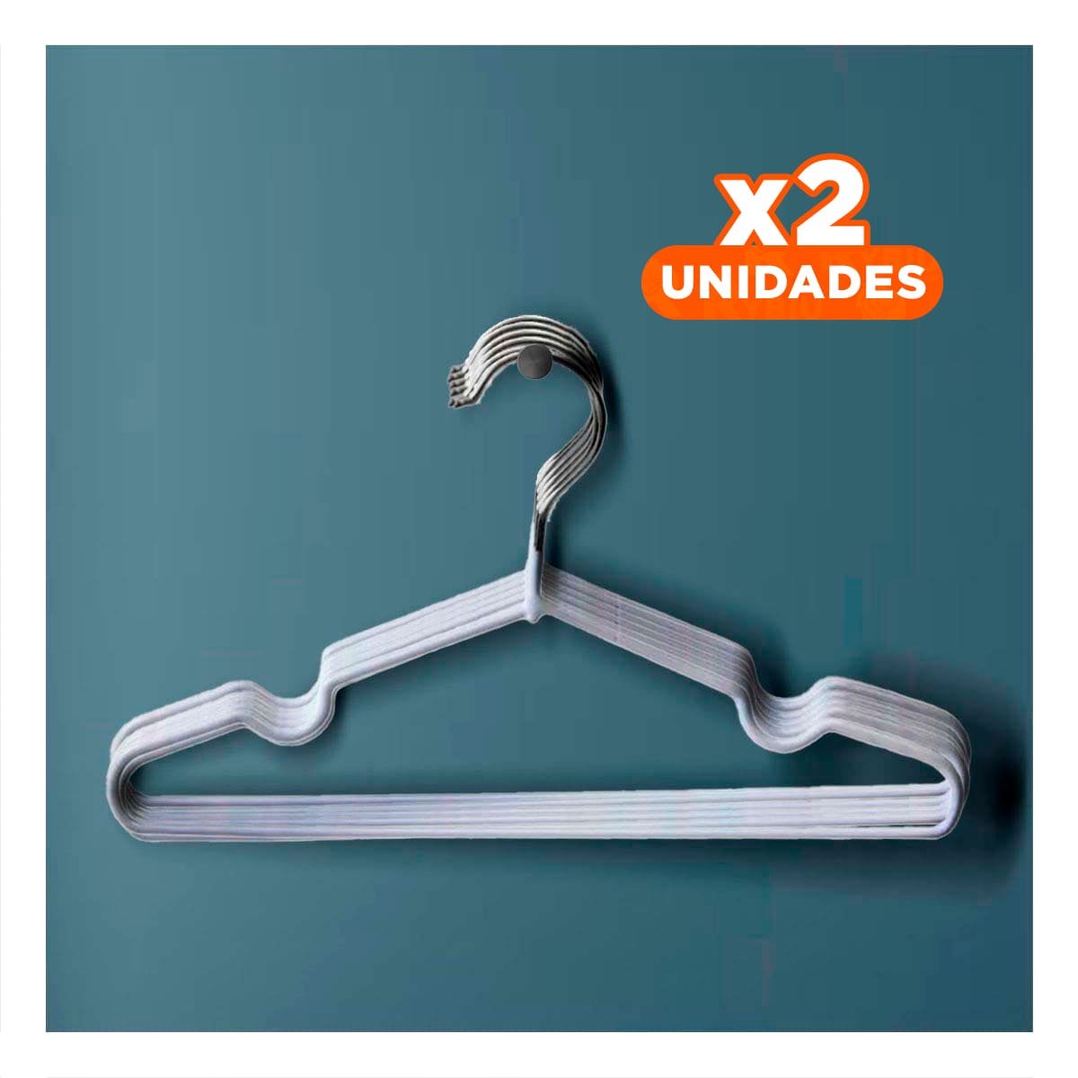PACK2 ESTRUCTURA DE ROPA ESTABLE PARA COLGADO SEGURO 5 PIEZAS 20X40,5CM BLANCO - 1