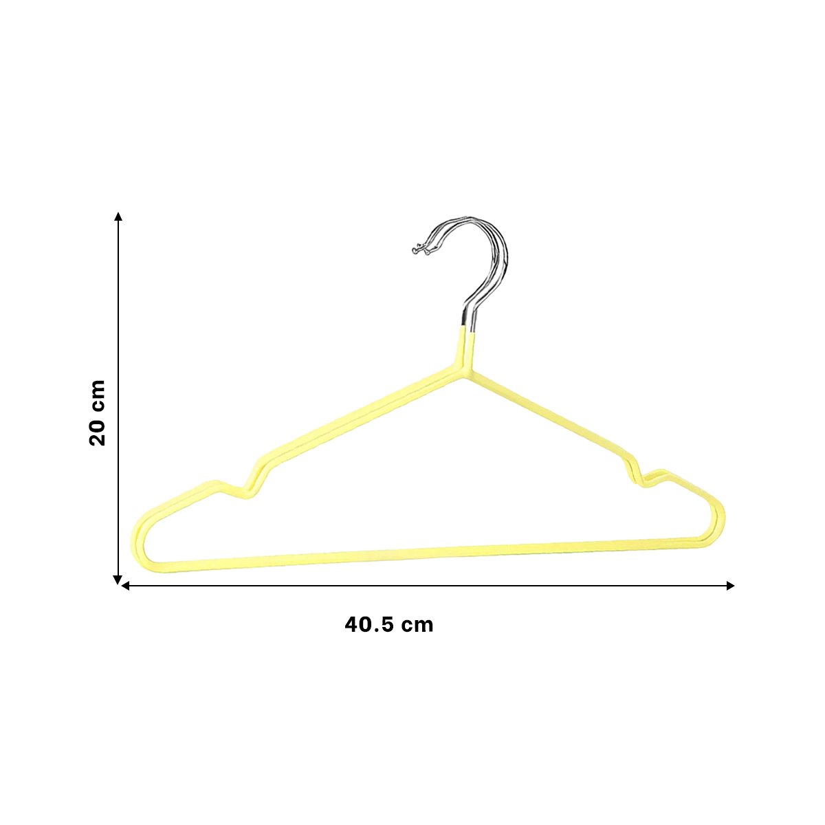 SUJETADOR DE ROPA DE ALAMBRE CON PLASTICO AMARILLO 5 PIEZAS PARA GUARDARROPA Y+POST IT - 4