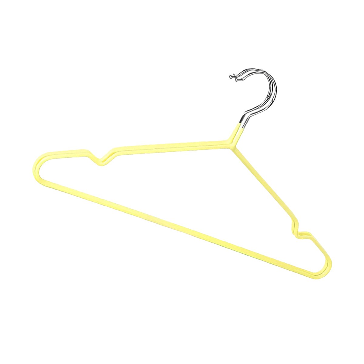 SUJETADOR DE ROPA DE ALAMBRE CON PLASTICO AMARILLO 5 PIEZAS PARA GUARDARROPA Y+POST IT - 5