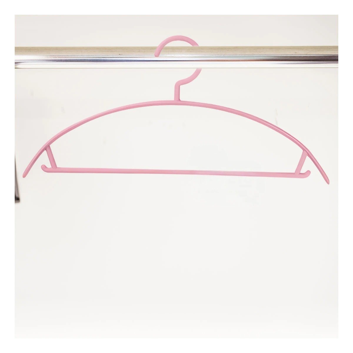 PACK6 GANCHO LIVIANO DE PLASTICO ROSADO MEDIA LUNA DE 4 PIEZAS PARA CLOSET - 5