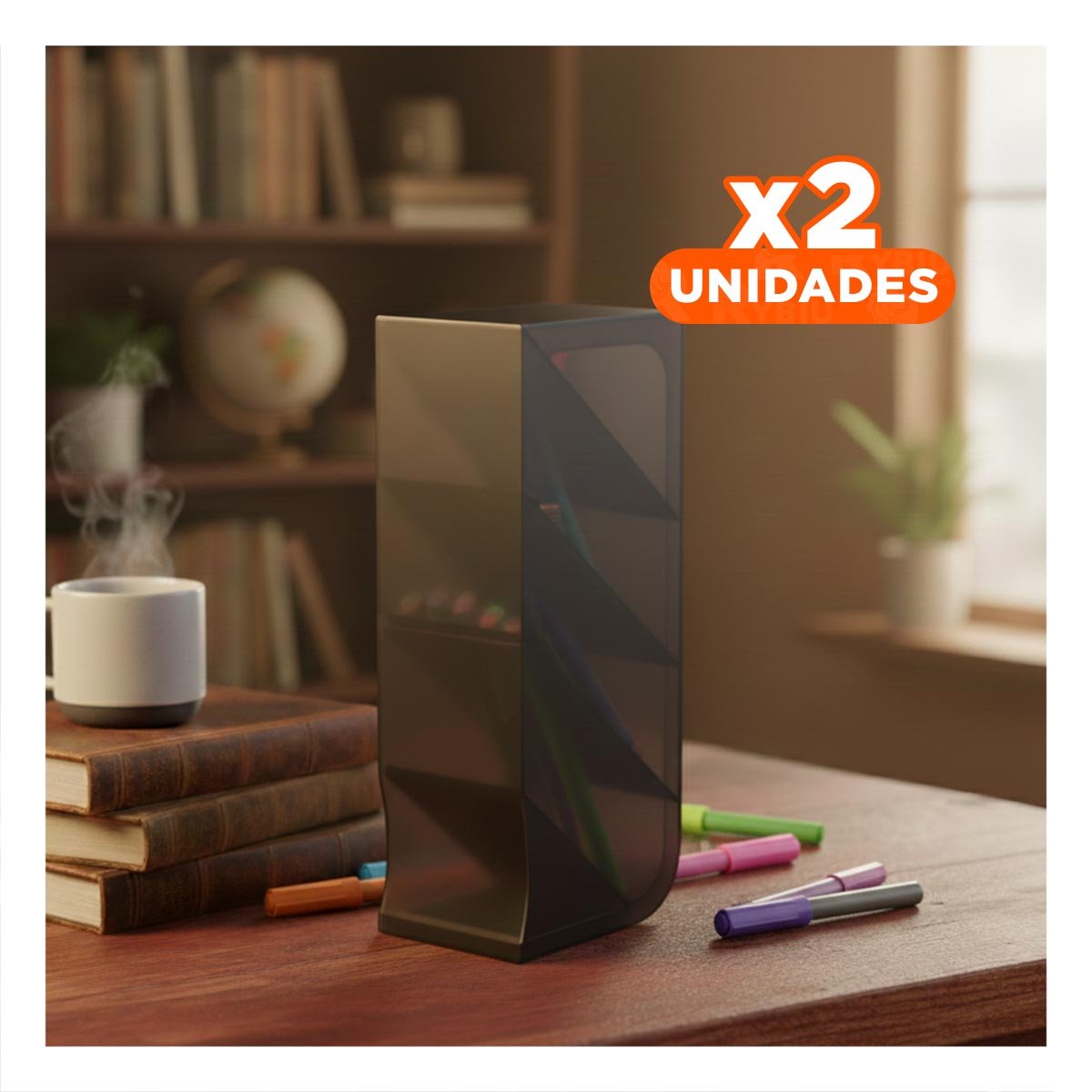PACK2 MODULO PENSADO PARA SUPERFICIE DE TRABAJO CON COLOR NEGRO - 1