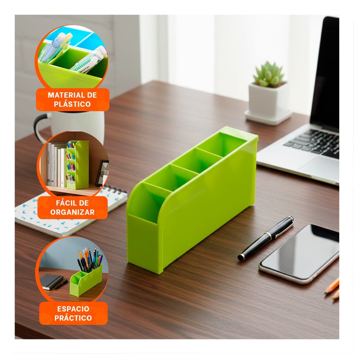 PACK2 MODULO PENSADO PARA SUPERFICIE DE TRABAJO CON COLOR VERDE - 5