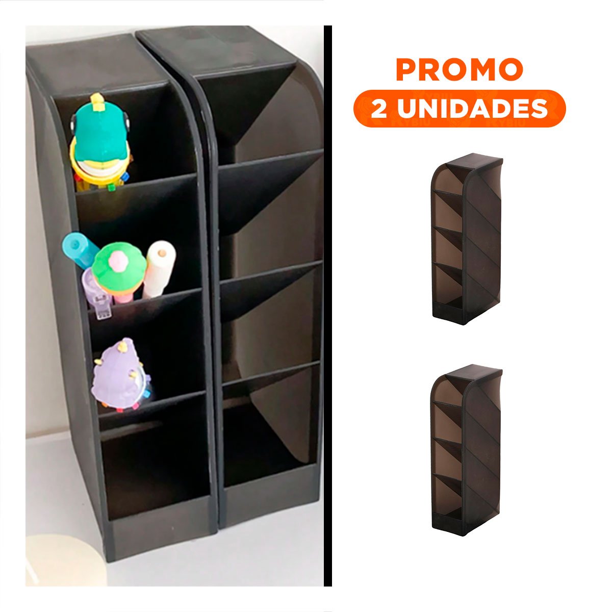 PACK2 MODULO INCLINADO PARA ESCRITORIO ACTIVO EN NEGRO DE DIMENSIÓN 20,5X5X9CM Y+REGALO STICKER - 1