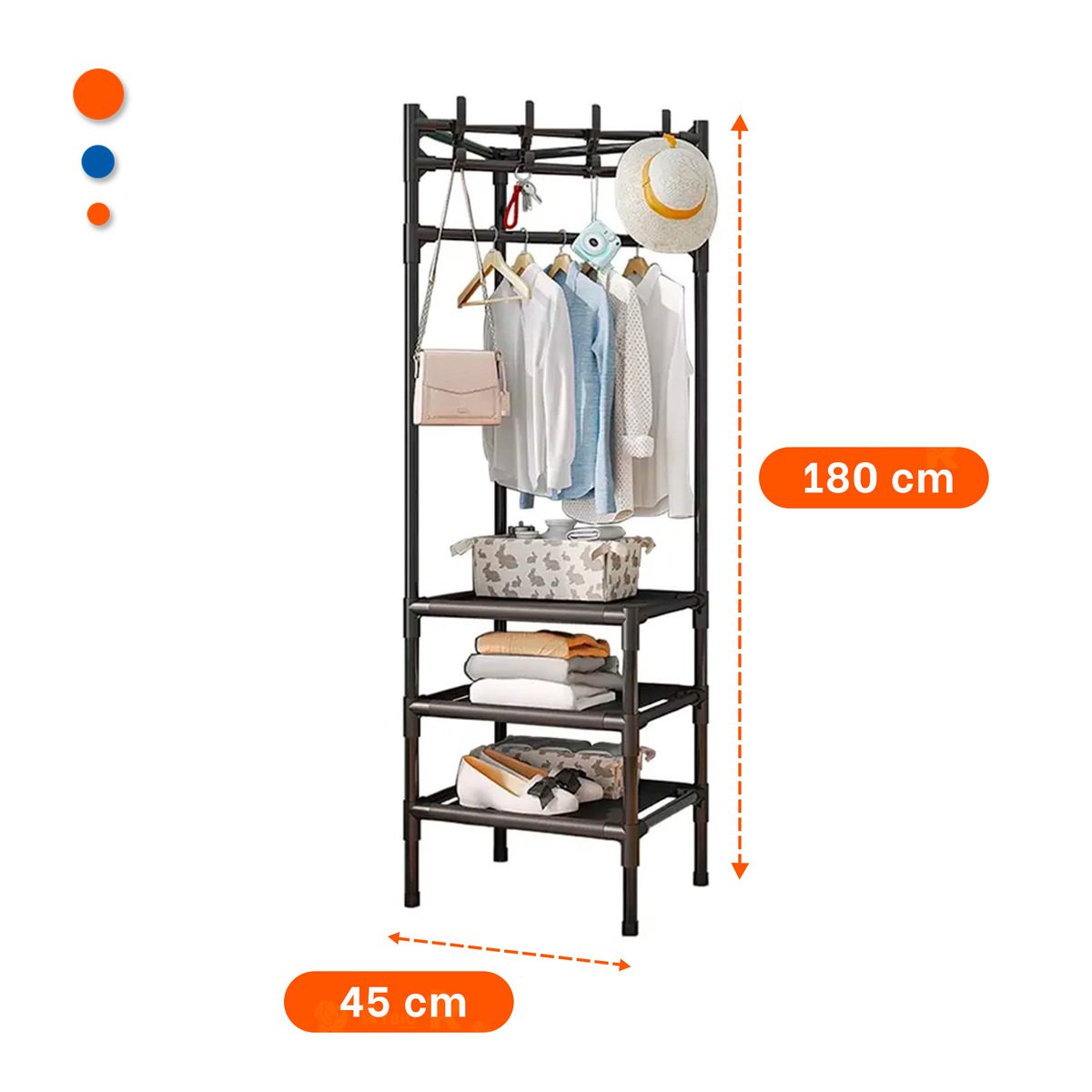 MUEBLE ESQUINERO CON ZAPATERA Y PERCHERA DE CASA Y HOGAR CON ESTILO FUNCIONAL Y+REGALO STICKER - 4