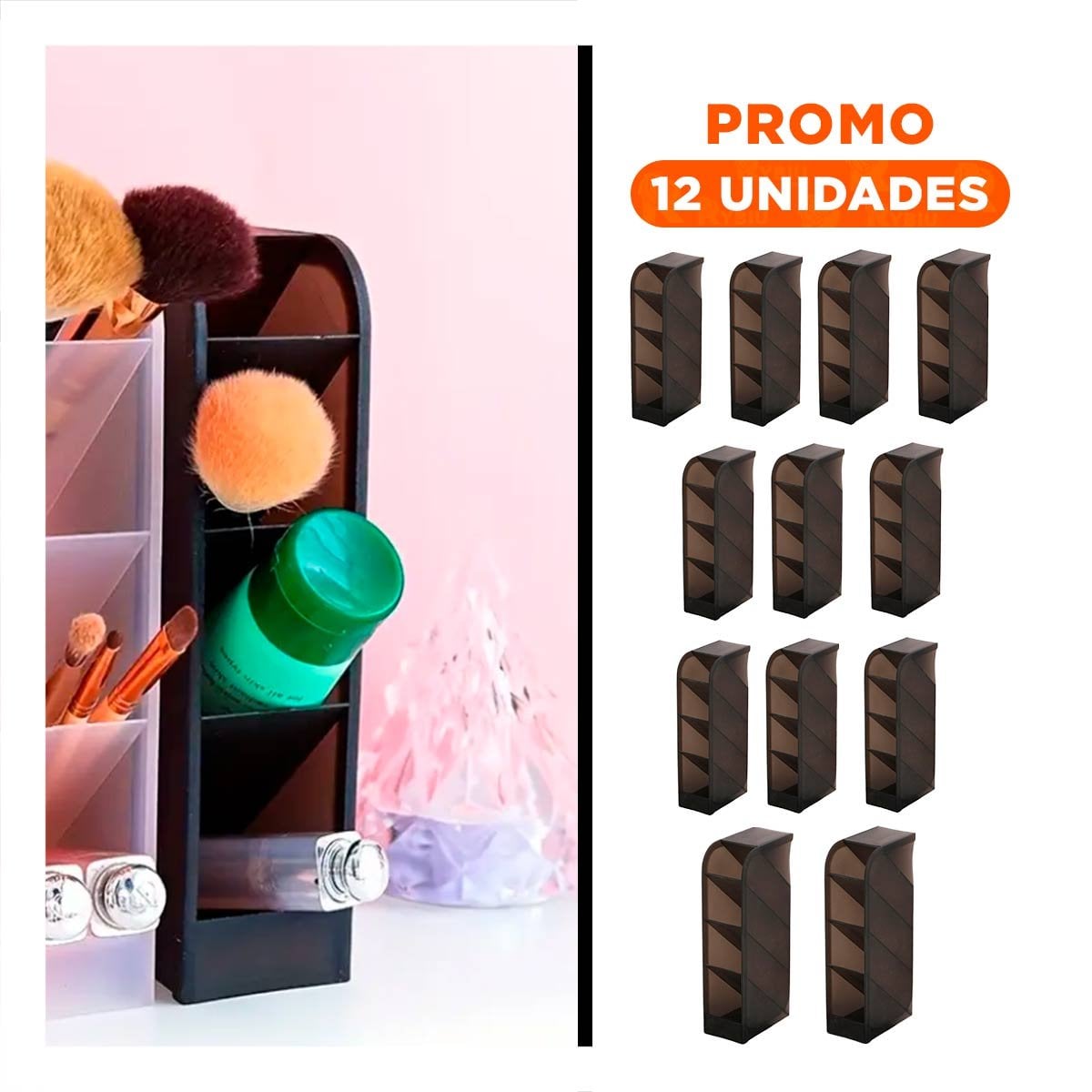 PACK12 SOPORTE COMPACTO PARA PAPELERIA VISIBLE NEGRO - 1