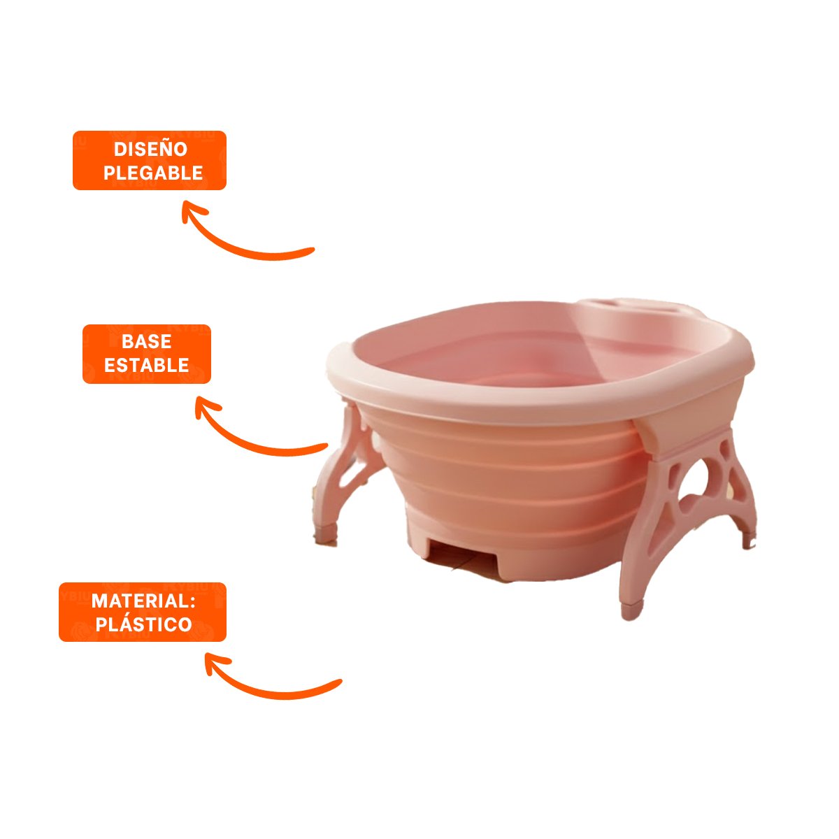 DEPRESOR PORTATIL CON MASAJEADOR DE PIES ROSADO PARA SPA EN CASA Y+POST IT - 5