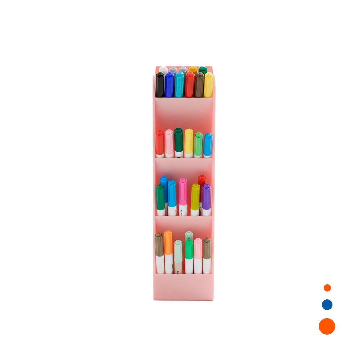 ORGANIZADOR CON CUATRO ESPACIOS DE COLOR ROSADO DE DIMENSIÓN 20,5X5X9CM Y+REGALO STICKER - 1