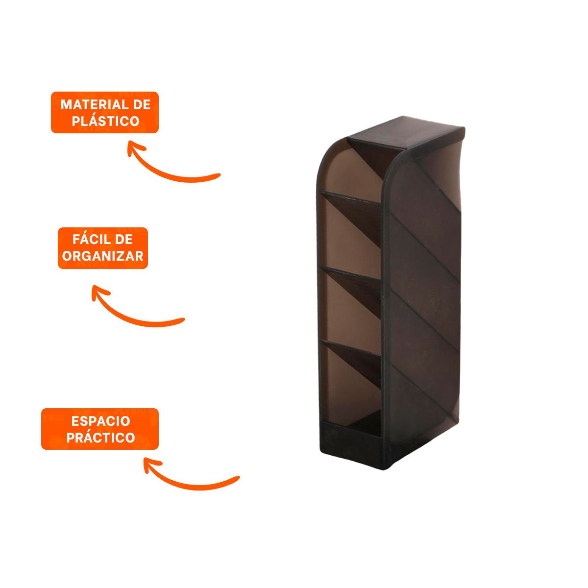 ORGANIZADOR FUNCIONAL EN NEGRO PARA SUPERFICIE DE TRABAJO Y+POST IT - 5