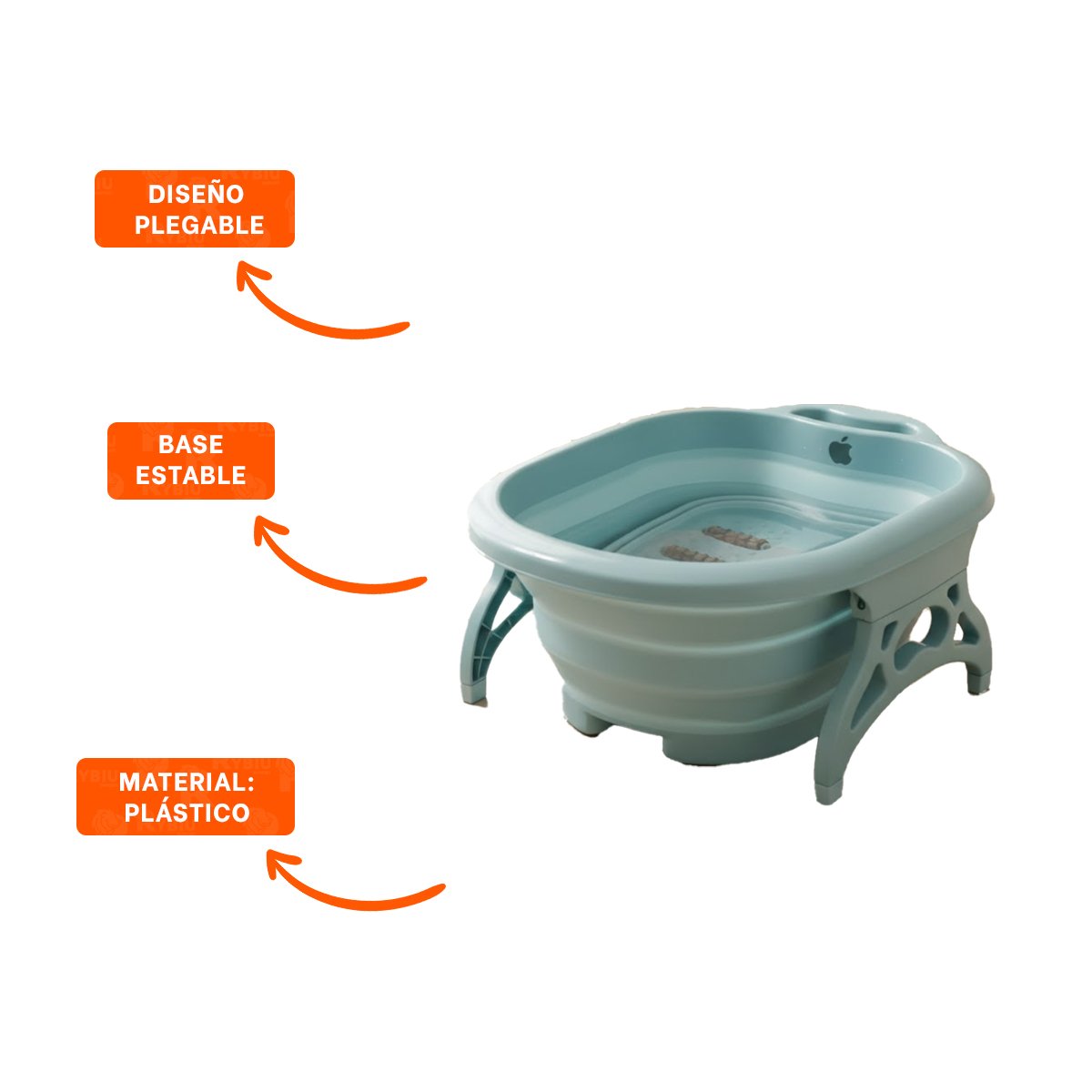 DEPRESOR PORTATIL CON MASAJEADOR DE PIES CELESTE PARA SPA EN CASA Y+POST IT - 5
