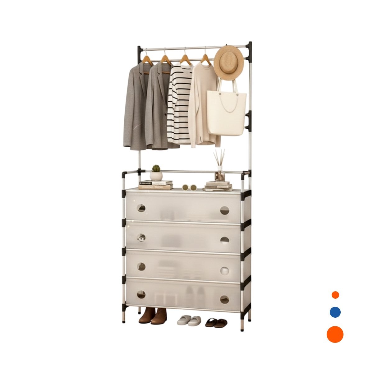 MUEBLE CERRADO CON PERCHERA PARA HOGAR Y CASA CON ESPACIOS BIEN DISTRIBUIDOS Y+REGALO STICKER - 1