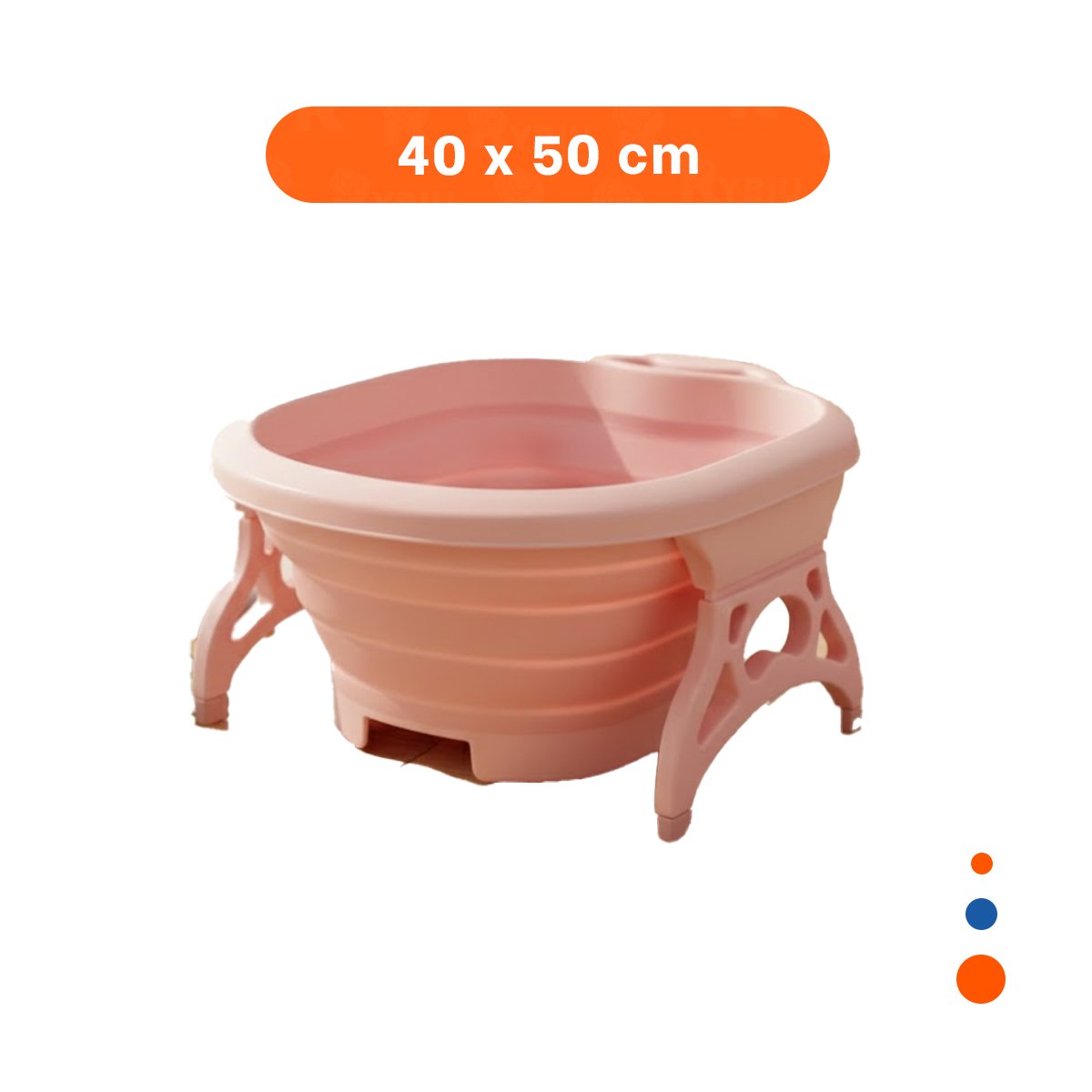 PACK6 RECIPIENTE PORTATIL CON MASAJEADOR DE PIES ROSADO PARA SPA Y HOGAR Y+REGALO STICKER - 4