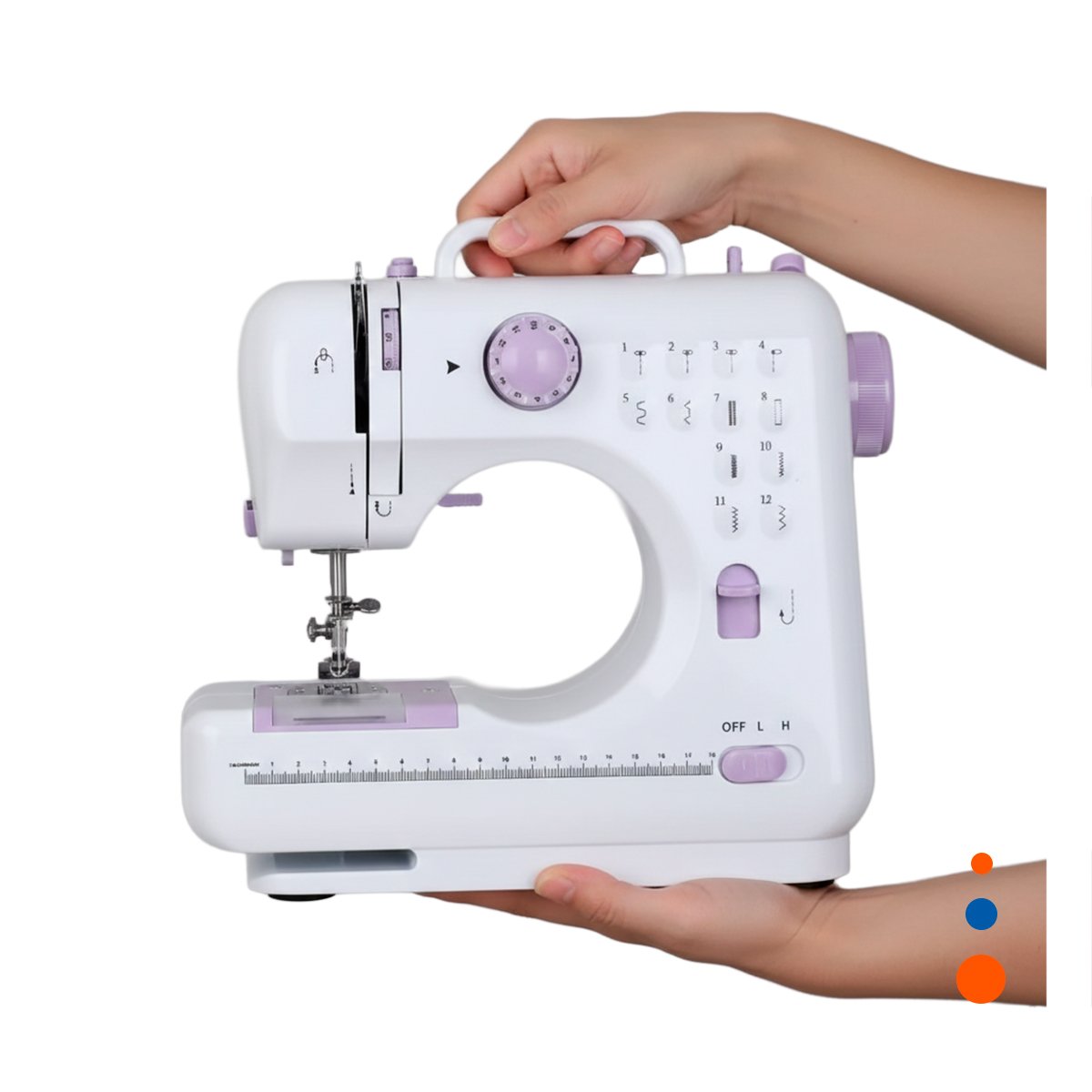 PACK4 COSTURERA PARA USO HOGARENO CONTINUO CON FORMATO COMPACTO BLANCO Y+PAPEL REGALO - 3