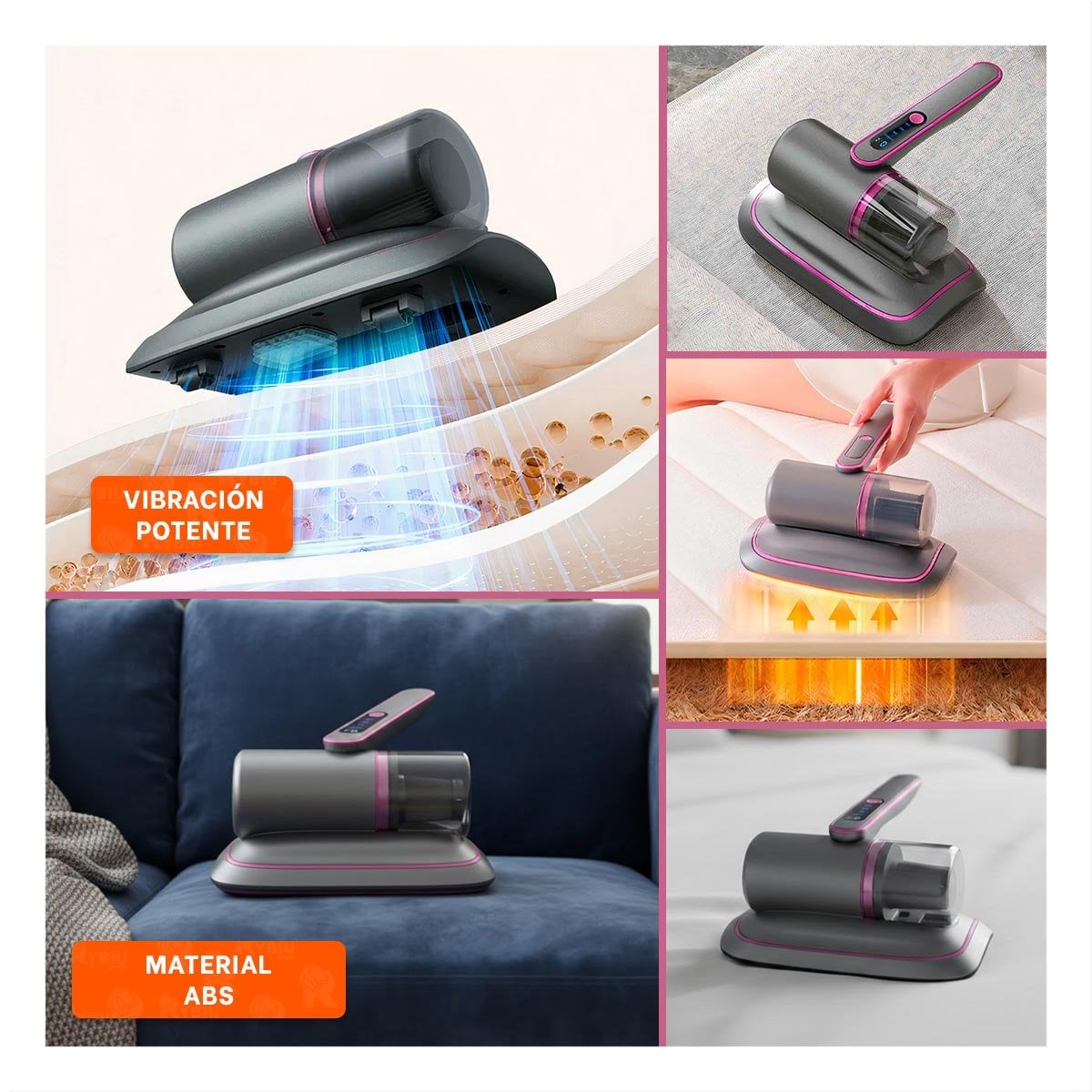 DISPOSITIVO PARA ACAROS COLOR PLOMO Y FUCSIA PARA CAMAS Y MUEBLES DE CASA Y+LIGAS REGALO - 1