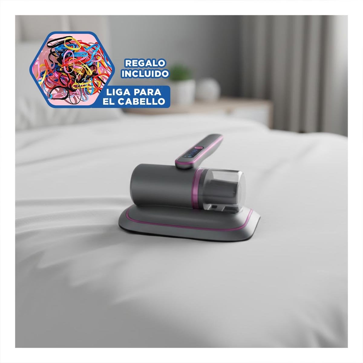 DISPOSITIVO PARA ACAROS COLOR PLOMO Y FUCSIA PARA CAMAS Y MUEBLES DE CASA Y+LIGAS REGALO - 2