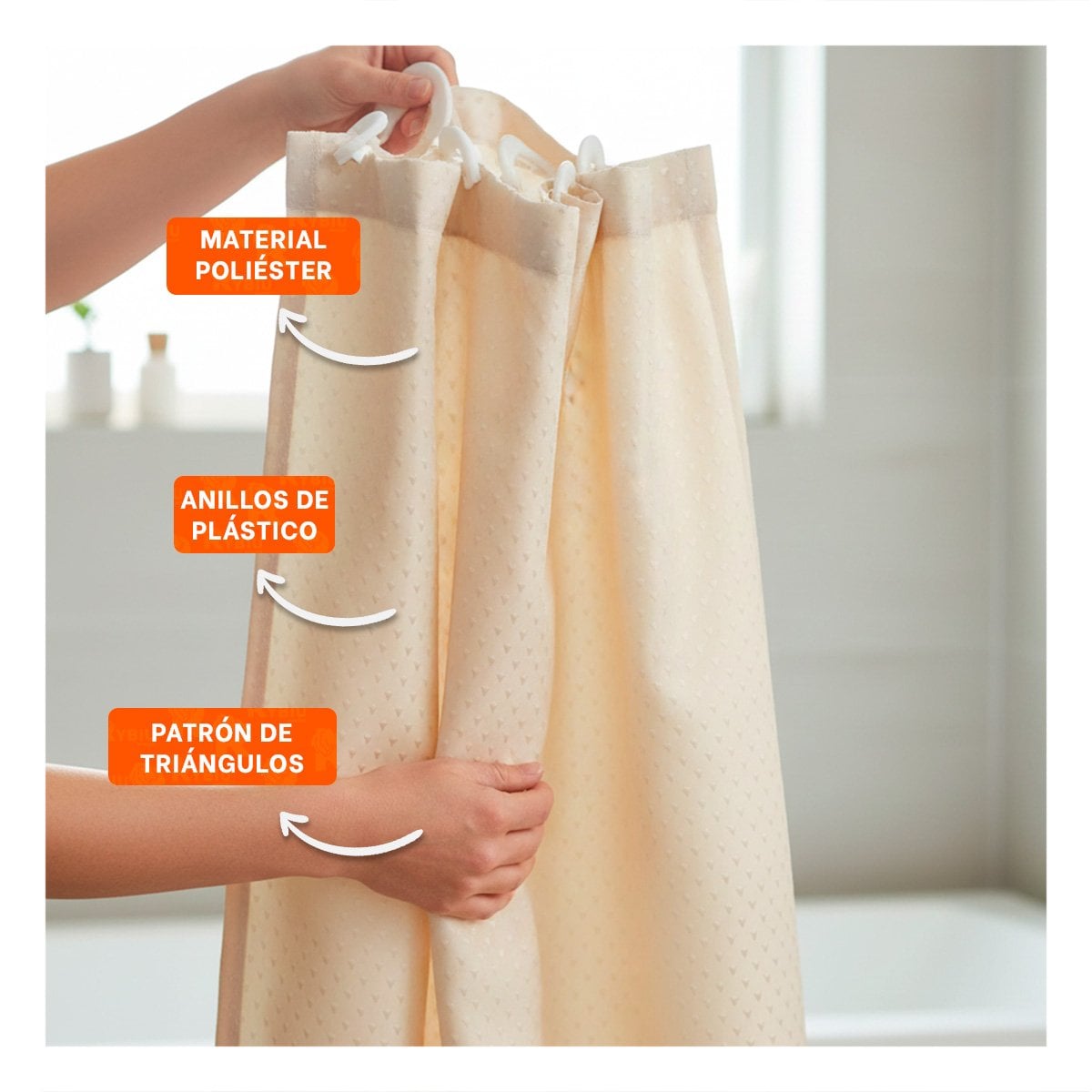 PACK6 PROTECCION MELON PARA AREA DE DUCHA CON PATRON TRIANGULOS 180X180CM - 2