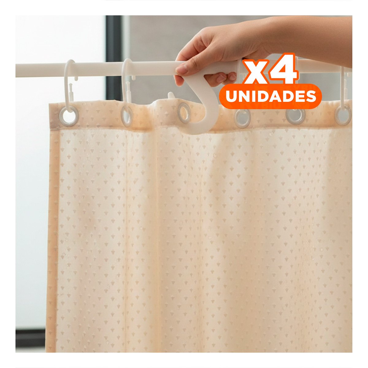 PACK4 CUBIERTA DE AREA DE DUCHA CON PATRON TRIANGULOS SOBRE MELON 180X180CM - 1