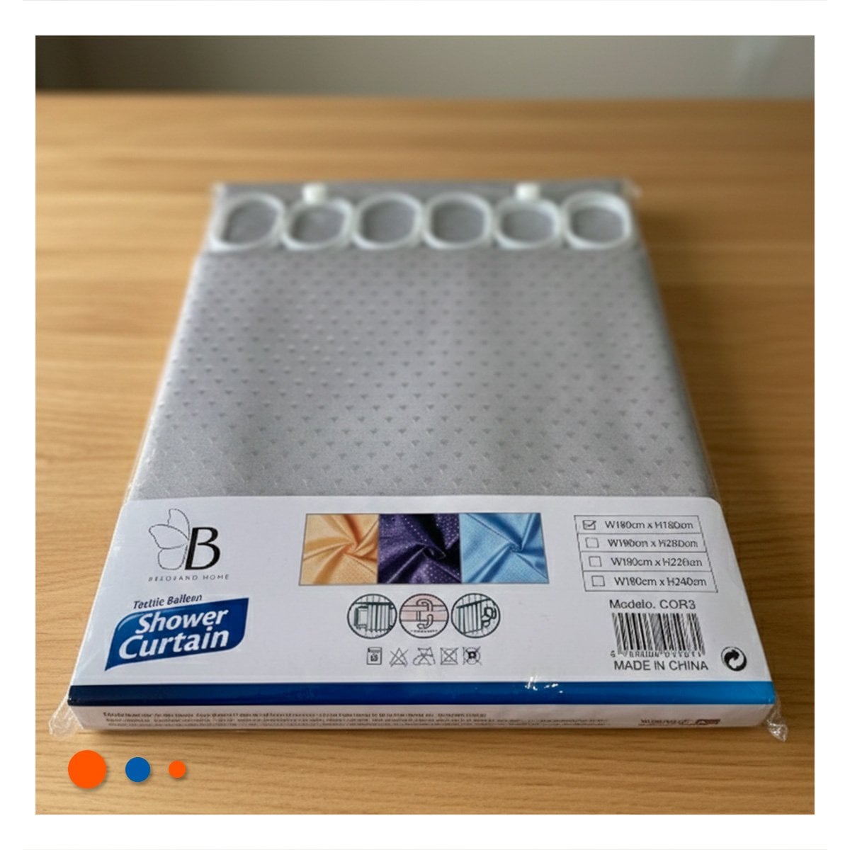 PACK2 CUBIERTA CON PATRON TRIANGULOS INTEGRADA A DUCHA PLOMO 180X180CM Y+PAPEL REGALO - 5