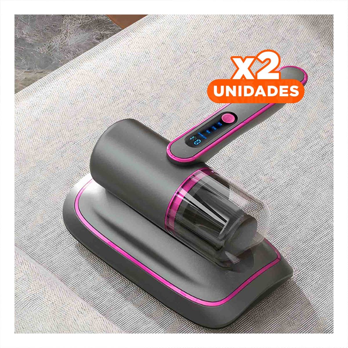 PACK2 UNIDAD DOMESTICA PARA ACAROS EN PLOMO Y FUCSIA PARA SUPERFICIES TEXTILES Y+PAPEL REGALO - 1