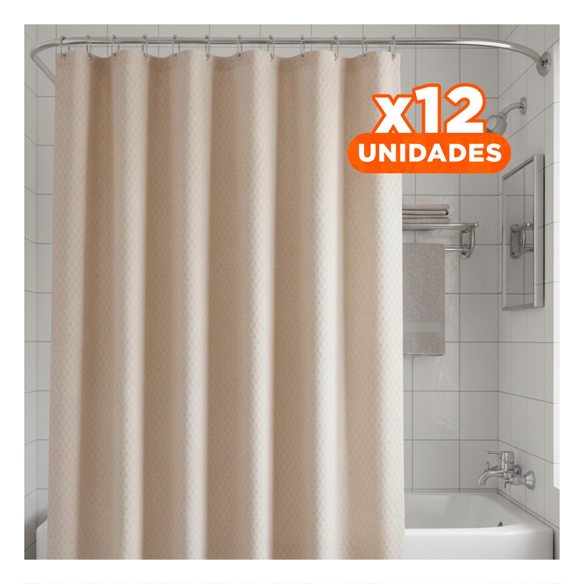 PACK12 PANEL PENSADO PARA DUCHA EN MELON CON PATRON TRIANGULOS 180X180CM Y+REGALO STICKER - 1