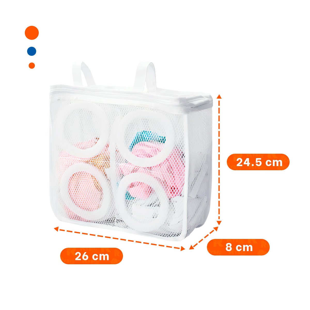 PACK4 ESTUCHE MALLA PROTECTORA ZAPATOS Y ROPA DISENO RECTANGULAR BLANCO - 4