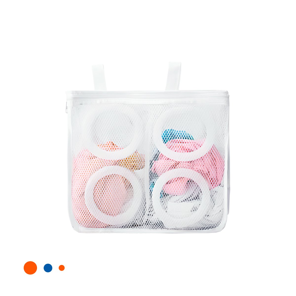 BOLSA MALLA PROTECTORA ZAPATOS Y ROPA DISENO RECTANGULAR BLANCO REFORZADO Y+LIGAS REGALO - 5