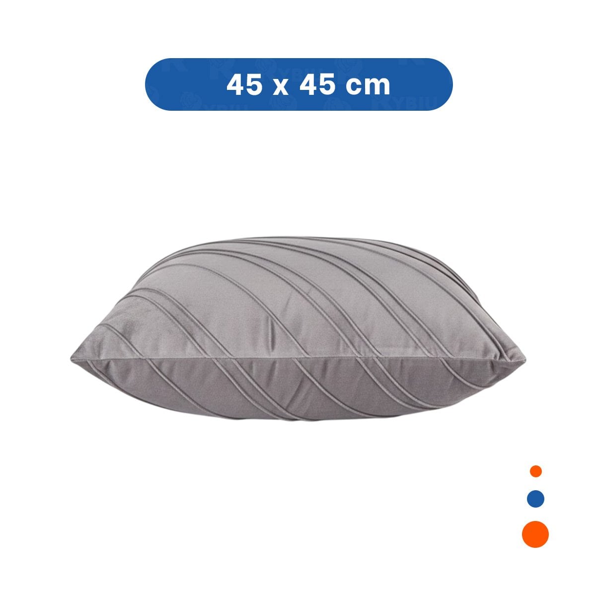 FUNDA PARA ALMOHADA CON TEXTURA DE TERCIOPELO EN COLOR PLOMO INTERMEDIO DE 45CM Y+PAPEL REGALO - 4