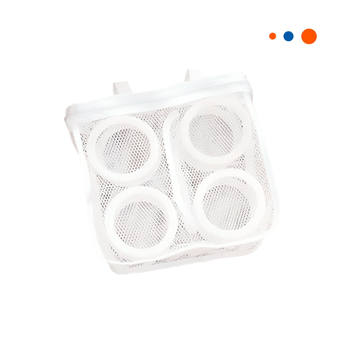 PACK2 ESTUCHE MALLA PARA LIMPIEZA ZAPATOS Y ROPA ESTILO RECTANGULAR BLANCO Y+REGALO STICKER - 2