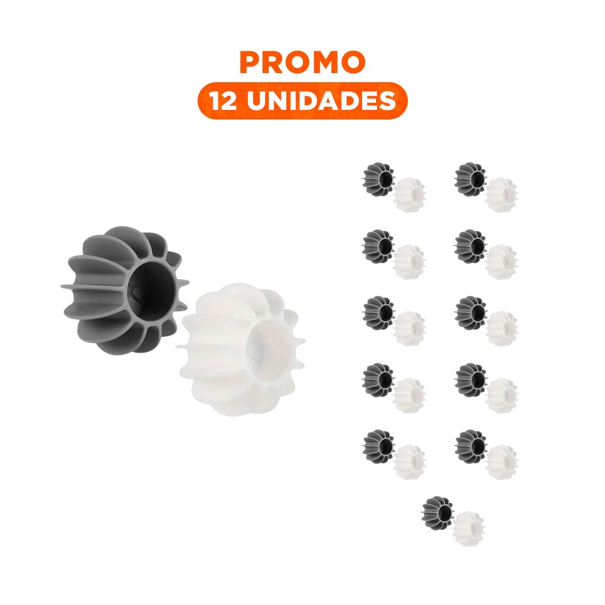 PACK12 UNIDADES DESERREDANTE DE ROPA 6 PZS BLANCO Y PLOMO PARA ROPA SUAVE Y PROTEGIDA - 1