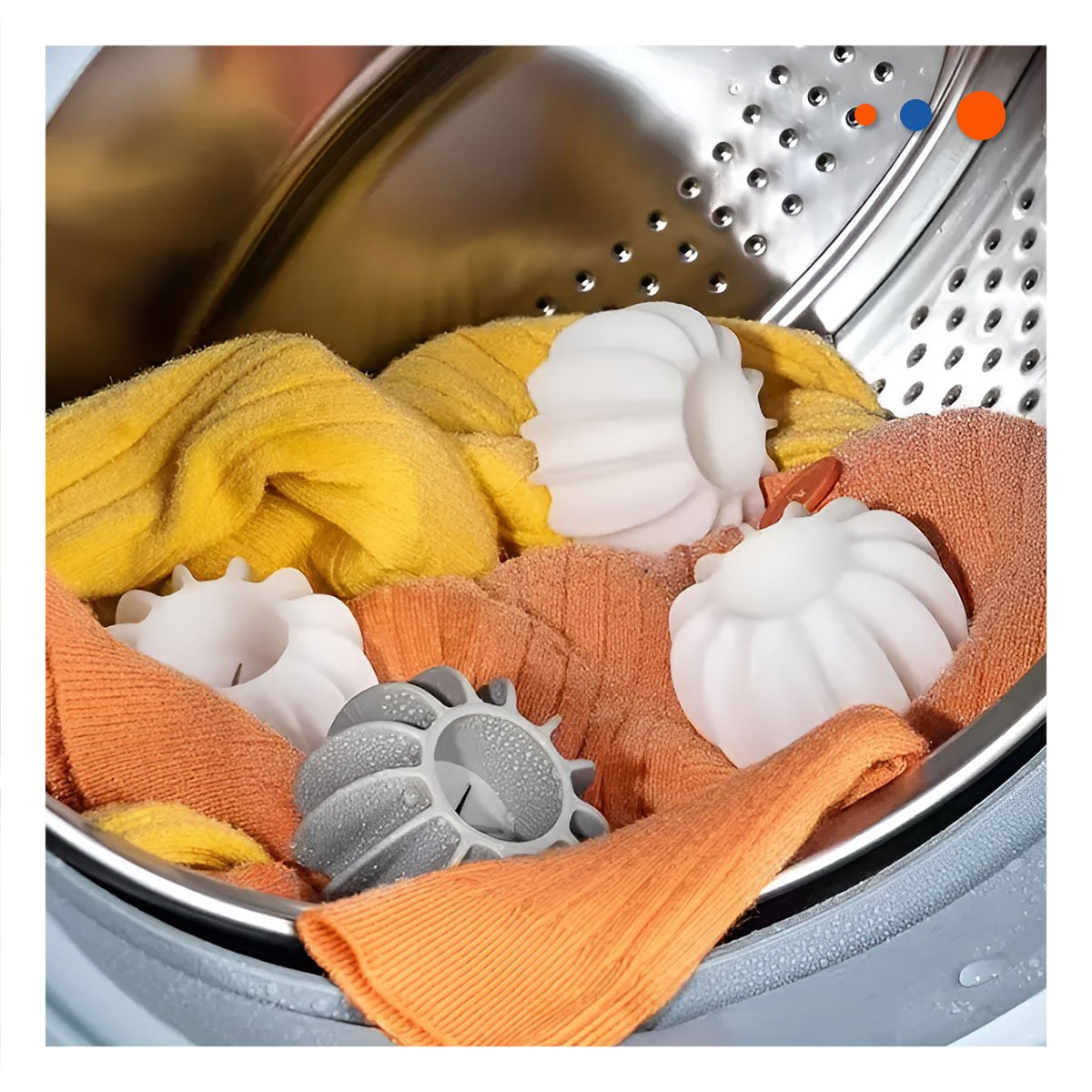 PACK2 BOLITAS DESERREDANTE DE ROPA 6 PZS BLANCO Y PLOMO PARA ROPA LIMPIA Y SUAVE - 5