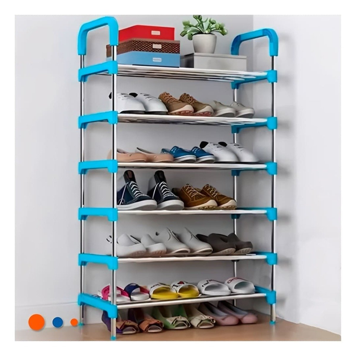 PACK6 REPISA VERTICAL 6 NIVELES ESTILO FUNCIONAL PARA CASA ORDEN CELESTE Y+PAPEL REGALO - 5