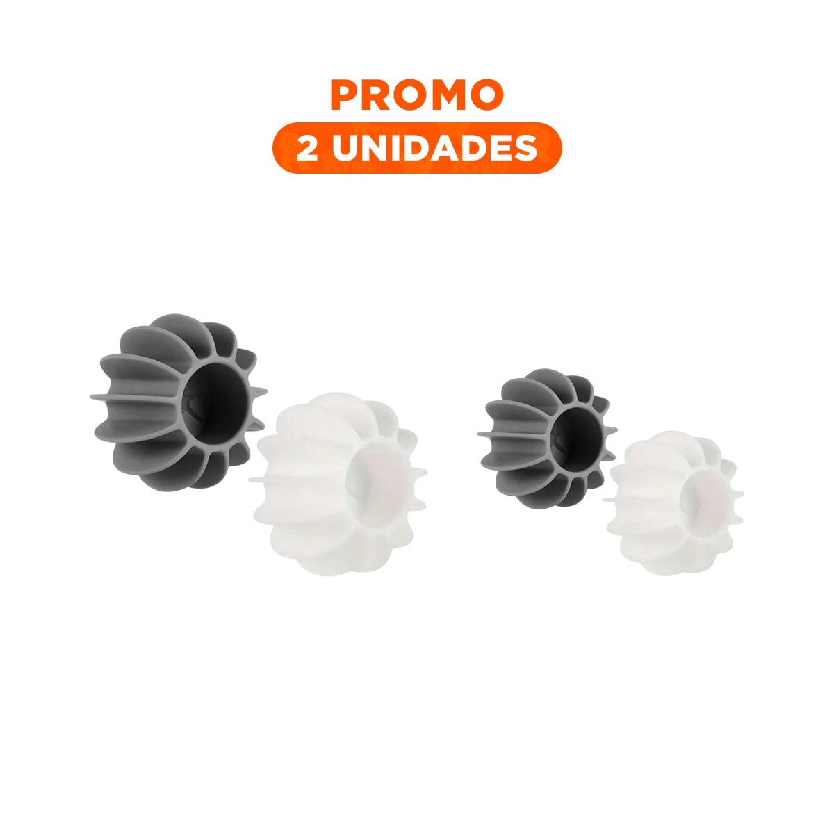 PACK2 ESFERAS DESERREDANTE DE ROPA 6 PZS BLANCO Y PLOMO PARA LAVADO Y+REGALO STICKER - 1
