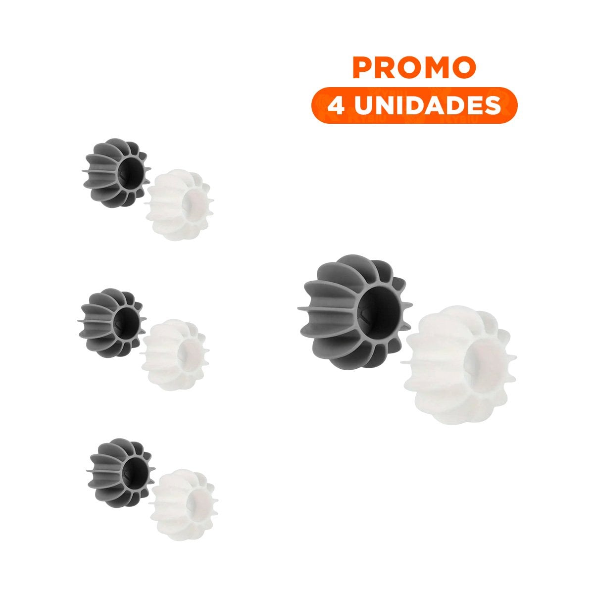 PACK4 BOLAS DESERREDANTE DE ROPA 6 PZS BLANCO Y PLOMO PARA CUIDAR TU ROPA DIARIA - 1
