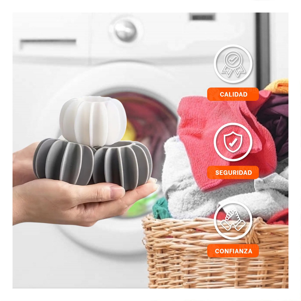 UNIDADES DESERREDANTE DE ROPA 6 PZS BLANCO Y PLOMO PARA LAVADO EFICIENTE Y+POST IT - 5