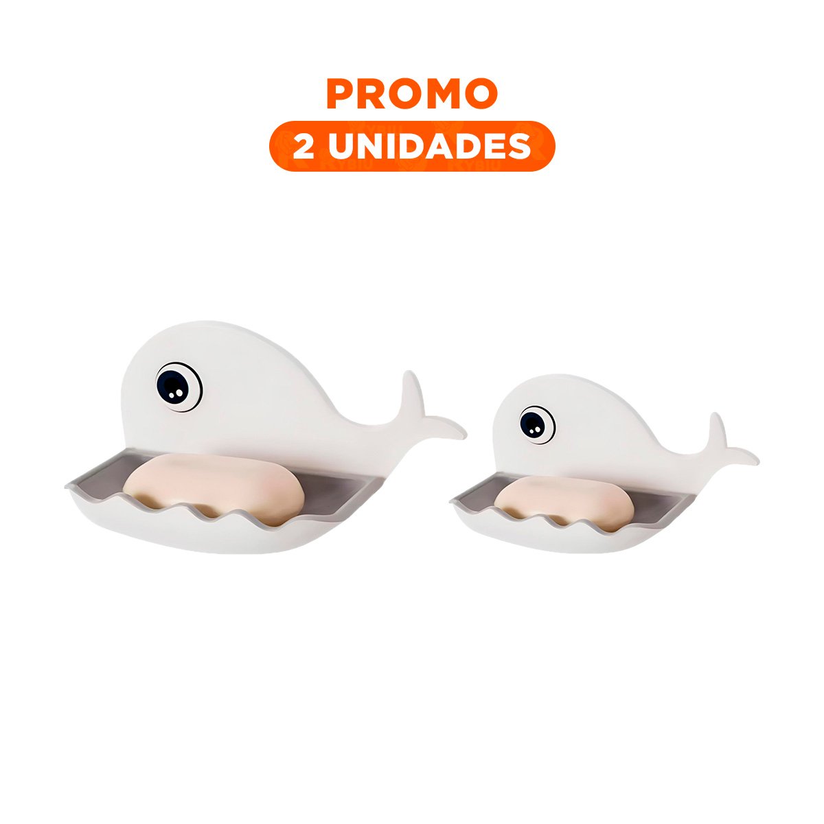 PACK2 SOPORTE BALLENA DISENO ARMONICO PARA HOGAR TONOS BLANCO Y PLOMO Y+REGALO STICKER - 1
