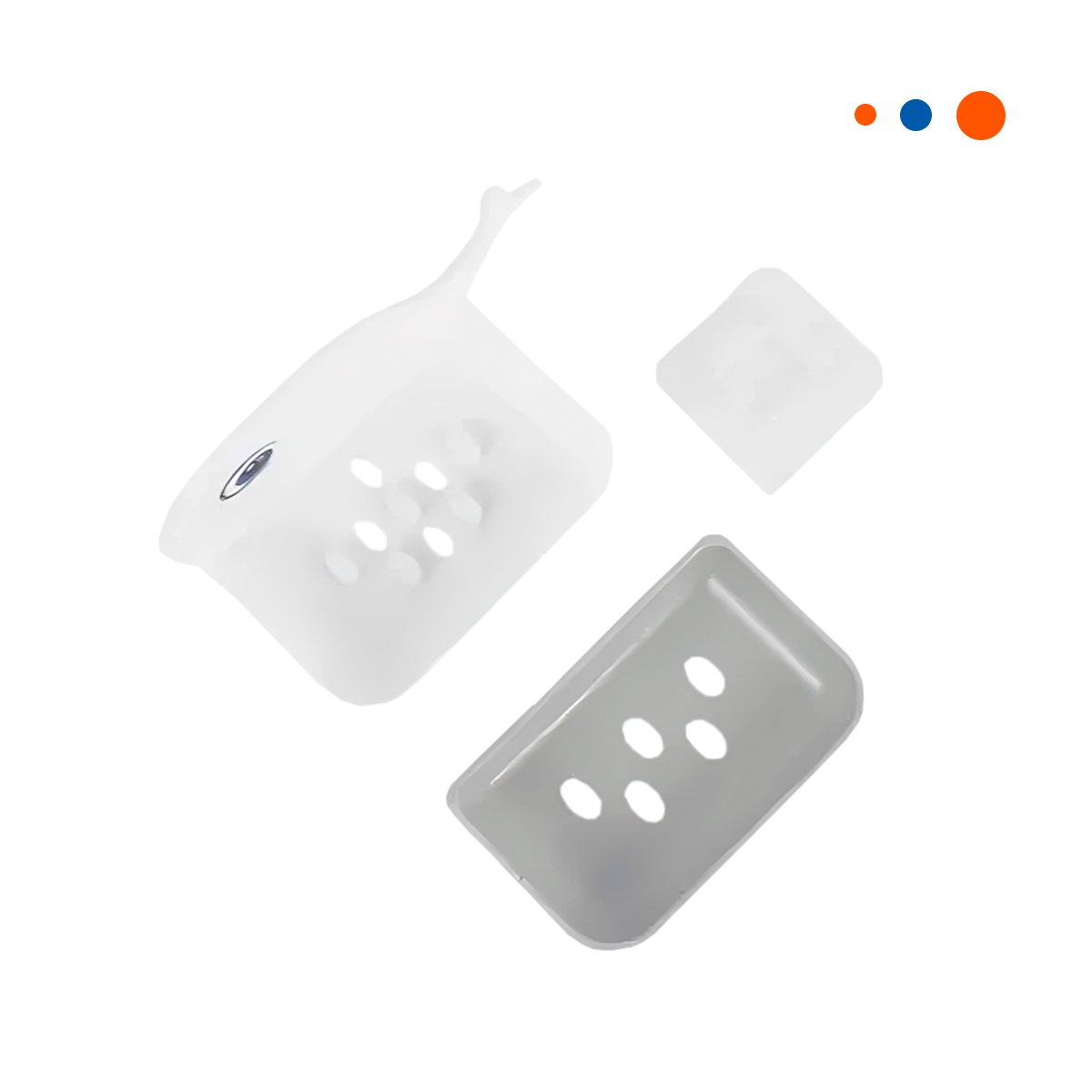 PACK12 PORTA JABON BALLENA ESTILO ELEGANTE PARA CASA BLANCO Y PLOMO ACTUAL Y+REGALO STICKER - 2