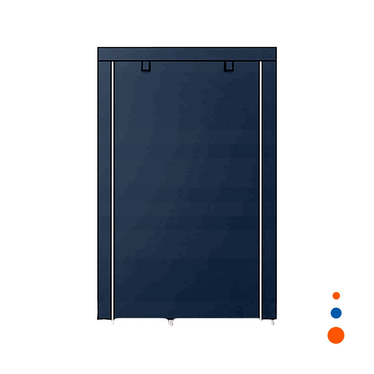 PACK4 VESTIDOR DE TELA CON ESTRUCTURA DE METAL 105X45X168CM AZUL DORMITORIO PLUS Y+PAPEL REGALO - 3