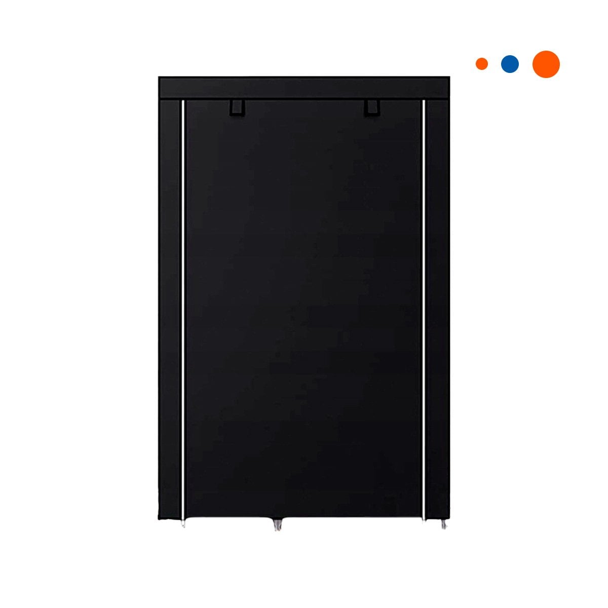 PACK2 VESTIDOR DE TELA CON ESTRUCTURA DE METAL 105X45X168CM NEGRO RESISTENTE Y+REGALO STICKER - 2