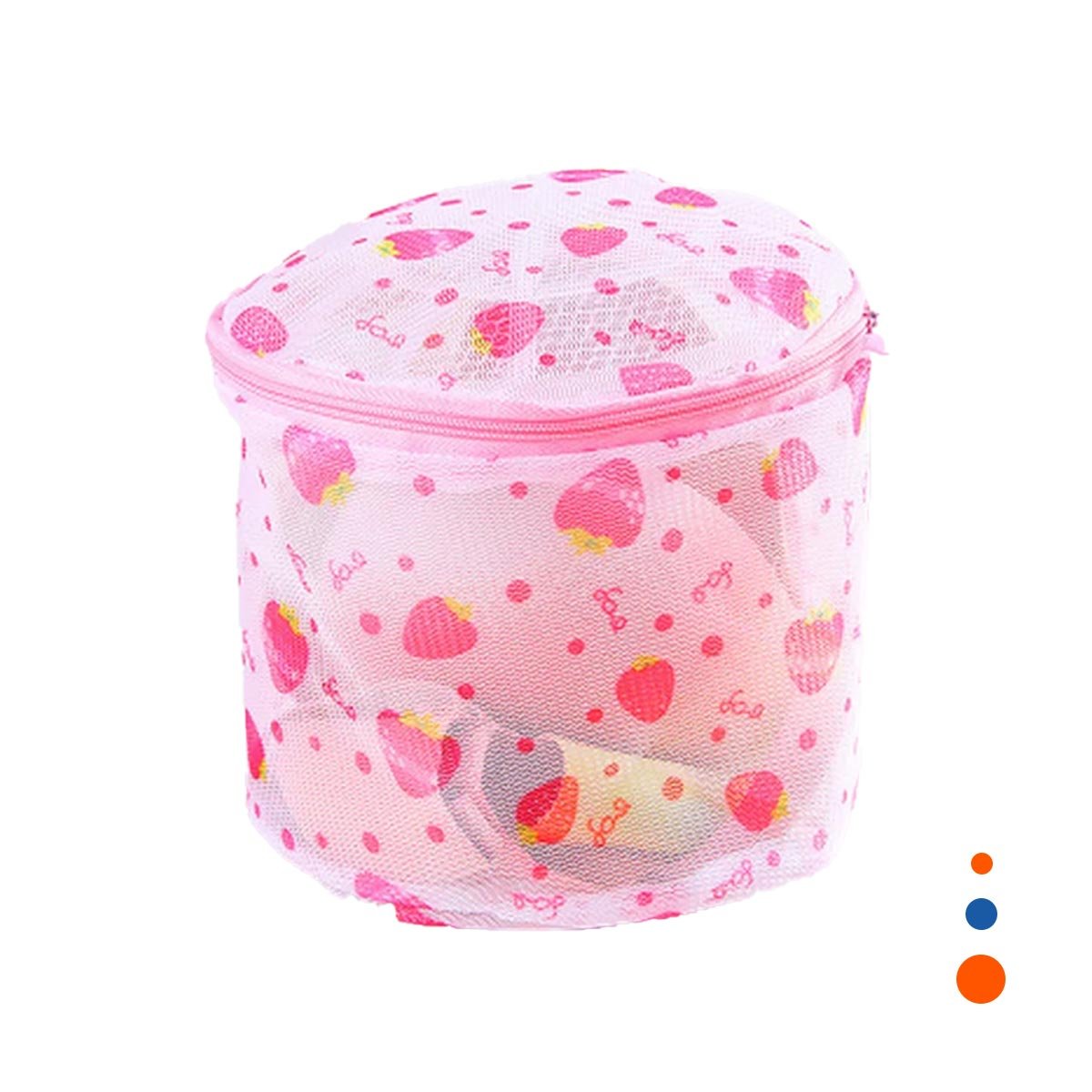 PACK2 ESTUCHE MALLA PROTECTORA ROPA ESTILO CILINDRO BLANCO CON FRESAS SEGURO Y+REGALO STICKER - 2