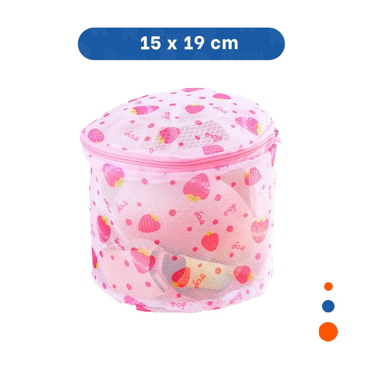 PACK2 ESTUCHE MALLA PROTECTORA ROPA ESTILO CILINDRO BLANCO CON FRESAS SEGURO Y+REGALO STICKER - 4