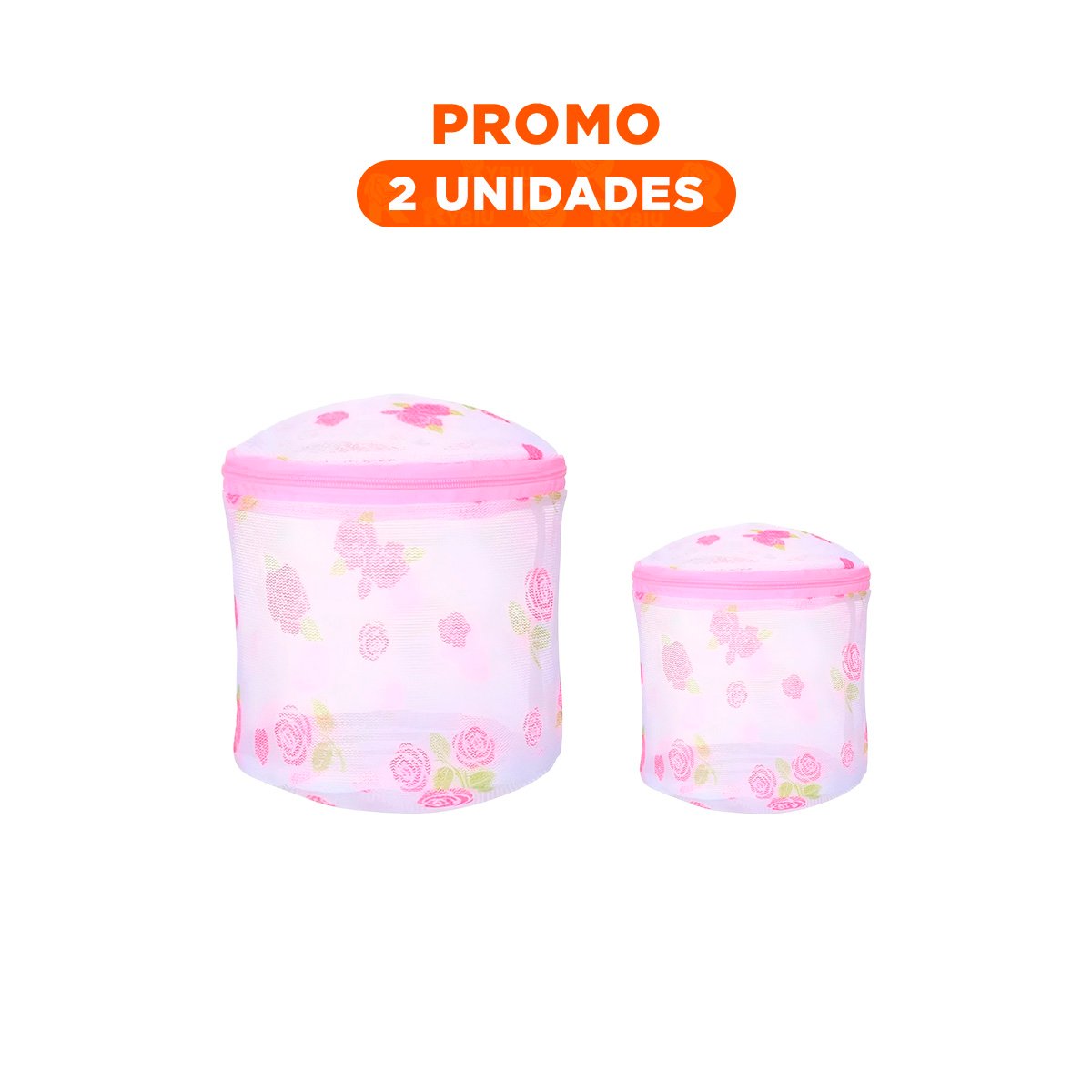PACK2 ESTUCHE MALLA PROTECTORA ROPA ESTILO CILINDRO BLANCO CON FLORES SEGURO Y+REGALO STICKER - 1