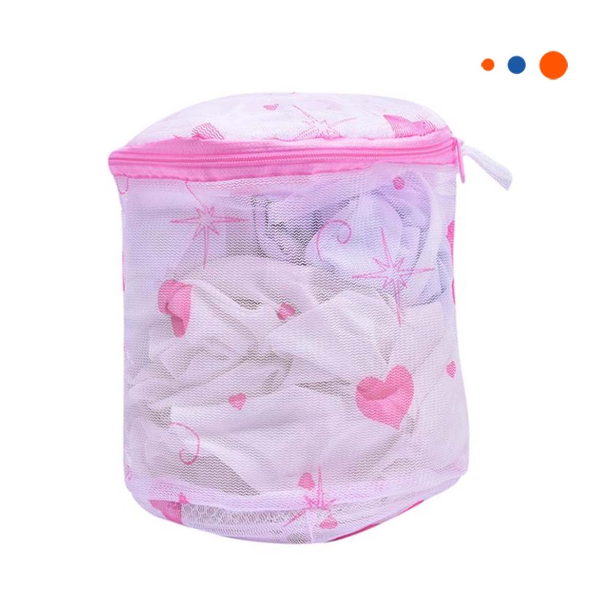 PACK2 ESTUCHE MALLA PROTECTORA ROPA ESTILO CILINDRO BLANCO CON CORAZONES Y+REGALO STICKER - 2