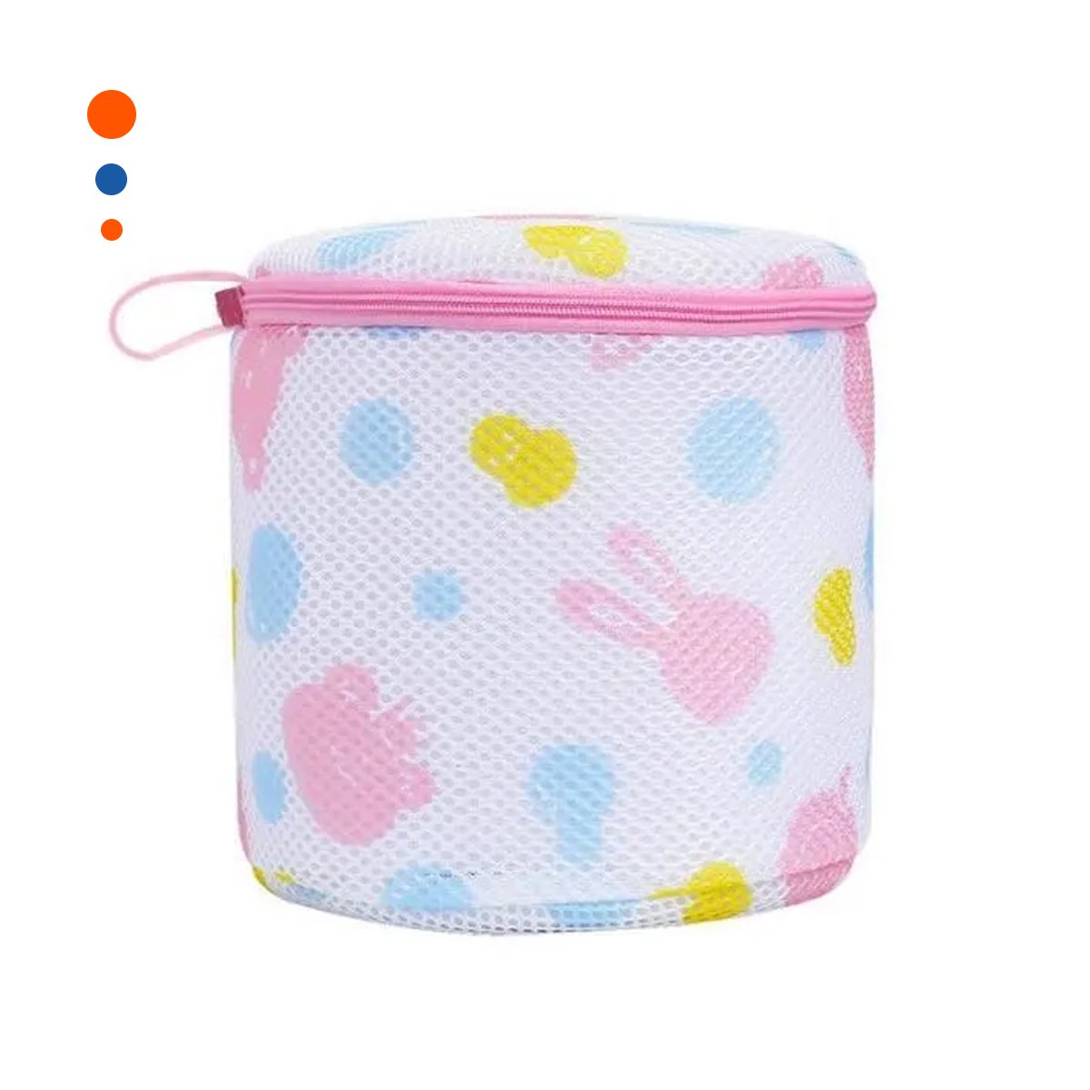 BOLSA MALLA LAVADORA ROPA DISENO CILINDRO BLANCO CON OSITOS RESISTENTE Y+LIGAS REGALO - 5