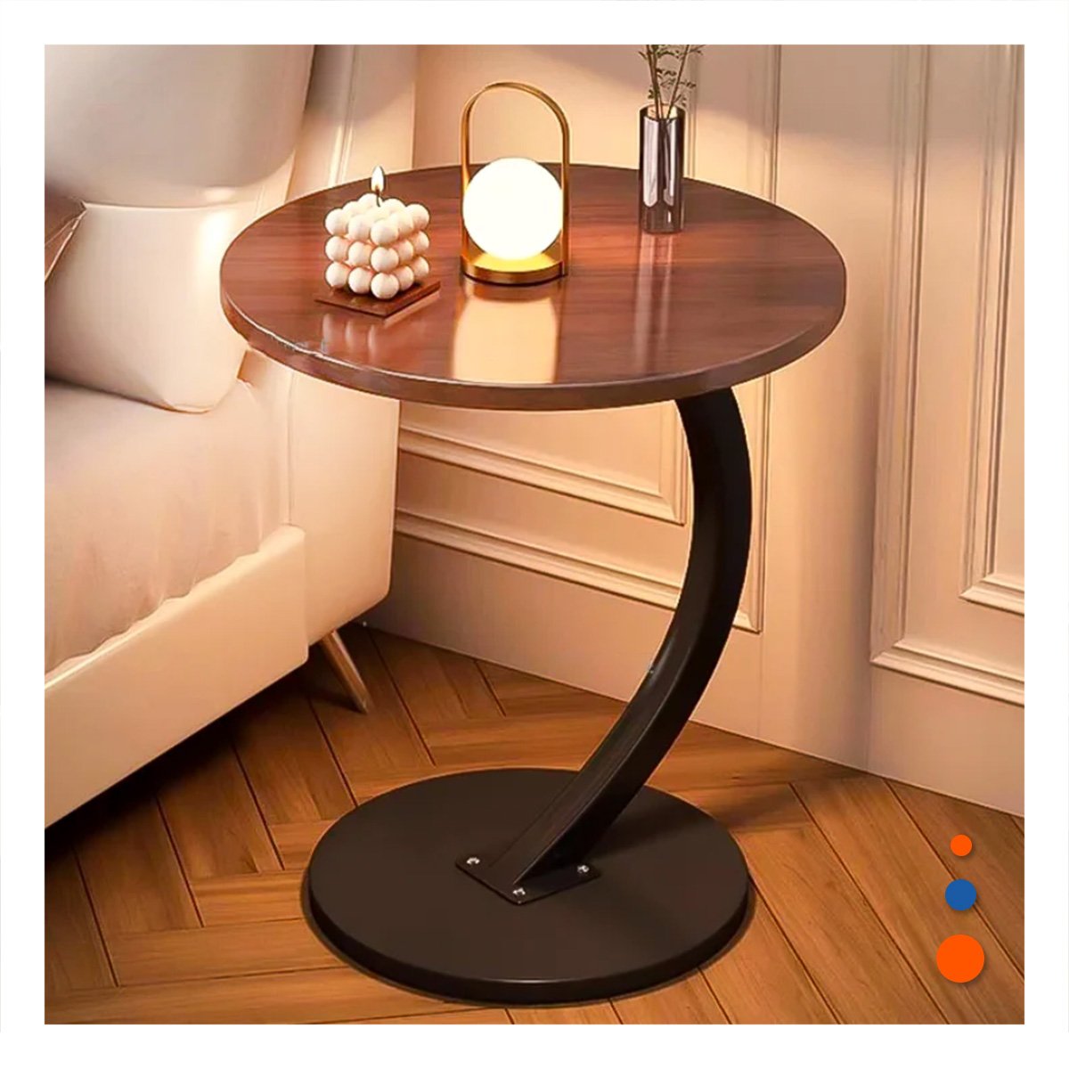 PACK4 CONSOLA CIRCULAR 40X60CM MARRON Y NEGRO FORMATO COMPACTO PRO MAX - 3