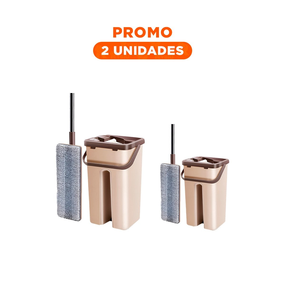 PACK2 EQUIPO DE LIMPIEZA 360 CON BALDE CENTRIFUGADOR BICOLOR USO CONTINUO Y+REGALO STICKER - 1