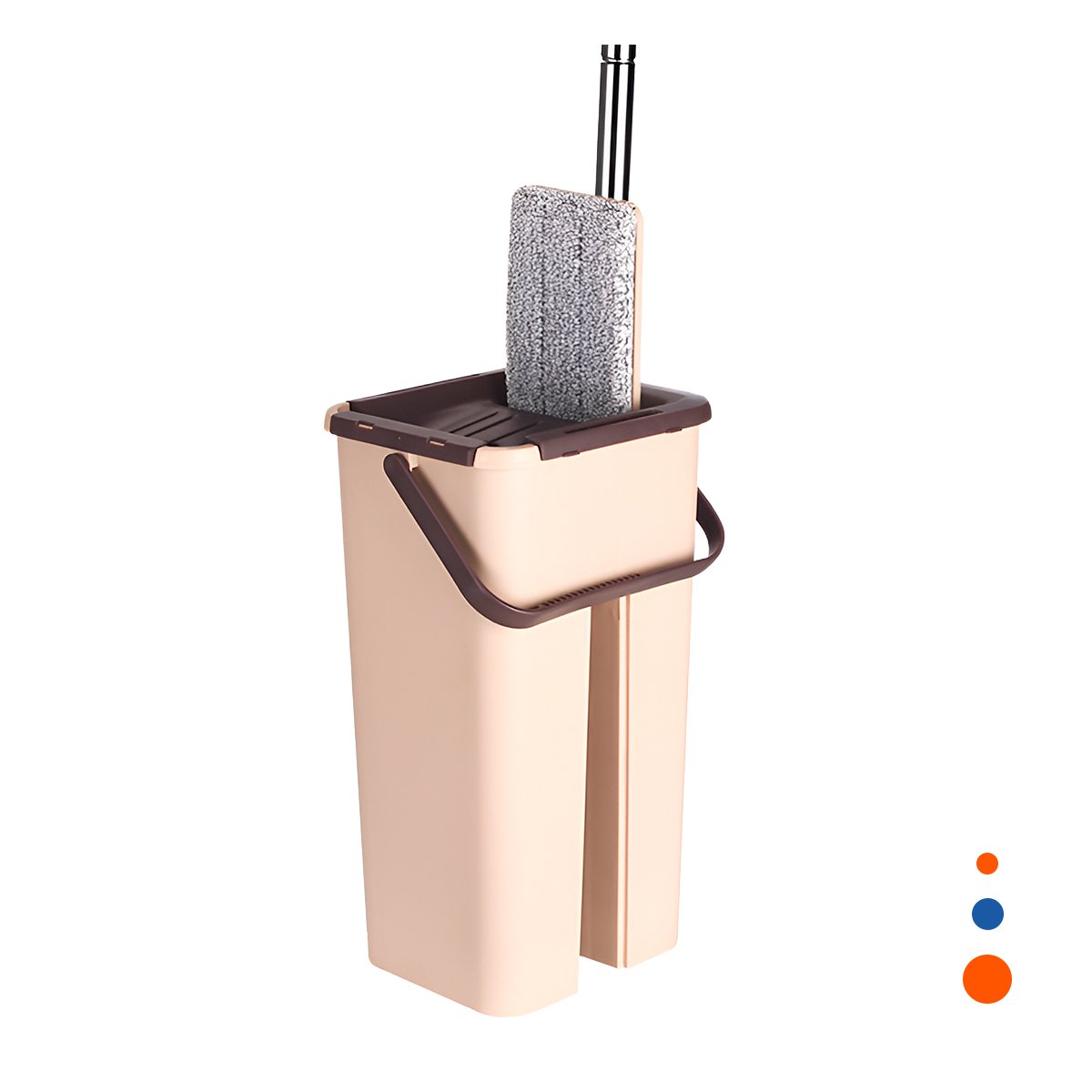 PACK2 EQUIPO DE LIMPIEZA 360 CON BALDE CENTRIFUGADOR BICOLOR USO CONTINUO Y+REGALO STICKER - 2