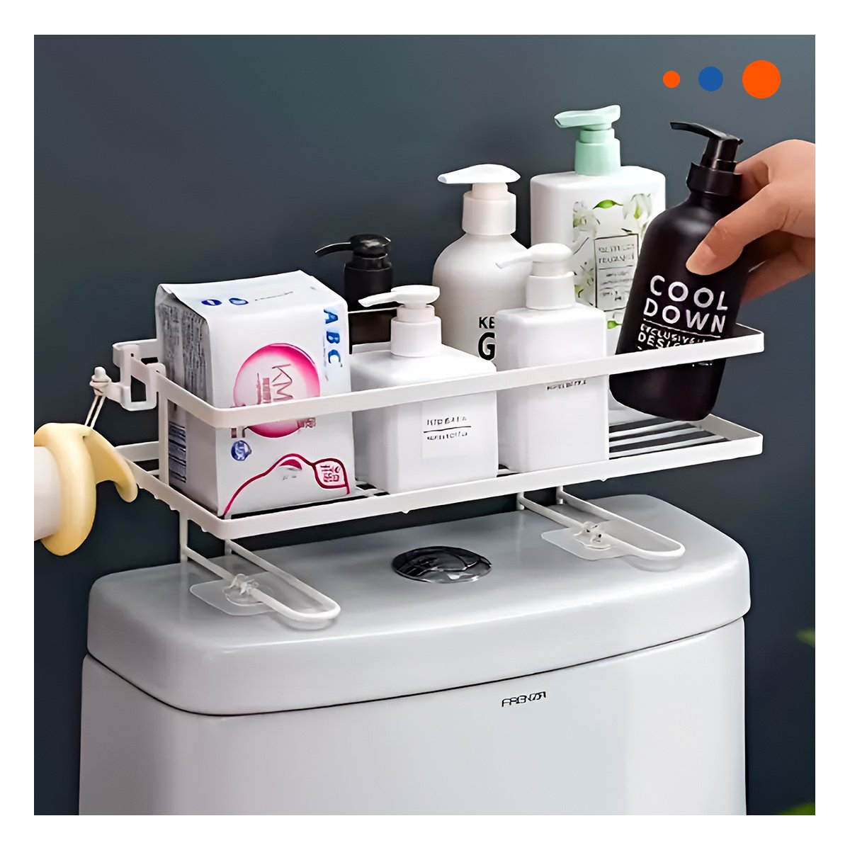 PACK4 SOPORTE PRACTICO DE PARED 32X14X16CM BLANCO AHORRO ESPACIO DIARIO - 3